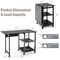 Costway Rolling Computer Desk Folding Writing Office Desk Storage Shelves Black